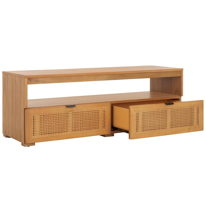 Meuble TV/multimédia SAFAVIEH Kaitlyn 2 tiroirs, 1 étagère (convient aux téléviseurs à écran plat jusqu'à 55 po) - 48 larg. x 16 prof. x 17 haut.
