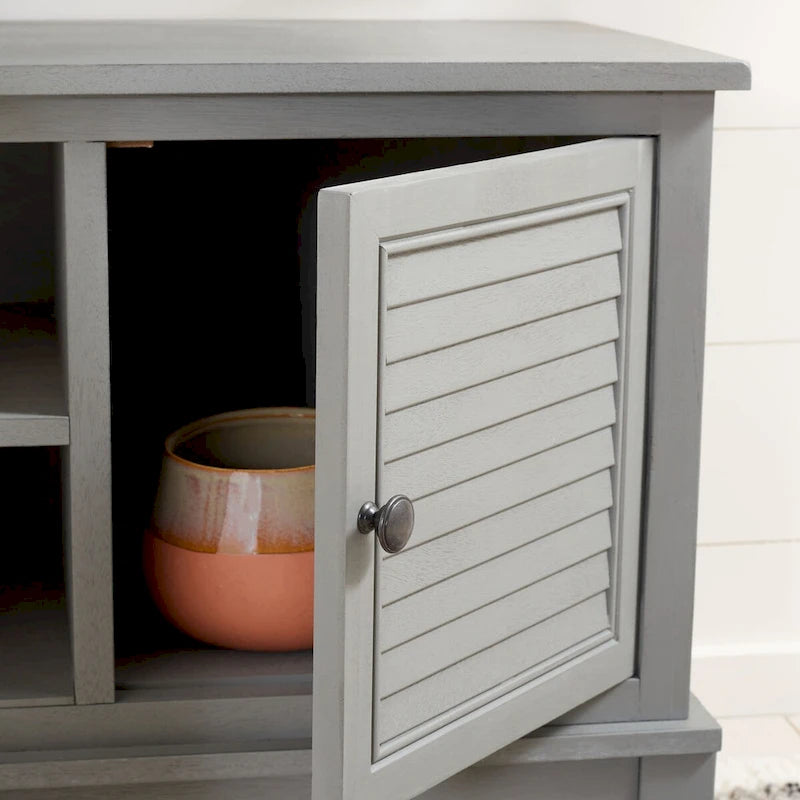 Meuble TV SAFAVIEH Caitlyn 2 portes 1 étagère – 47 L x 16 P x 20 H – 47Lx16Px20H