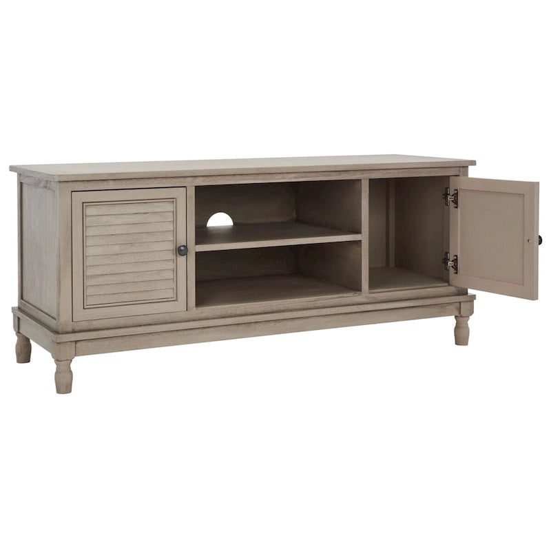 Meuble TV SAFAVIEH Caitlyn 2 portes 1 étagère – 47 L x 16 P x 20 H – 47Lx16Px20H