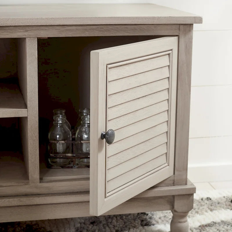Meuble TV SAFAVIEH Caitlyn 2 portes 1 étagère – 47 L x 16 P x 20 H – 47Lx16Px20H