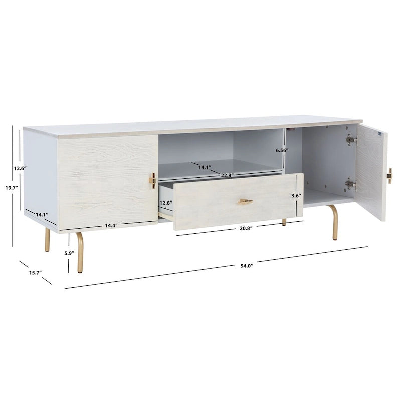 Meuble TV SAFAVIEH Lerke - 137,16 cm L x 40 cm P x 50 cm H - 137x40x50