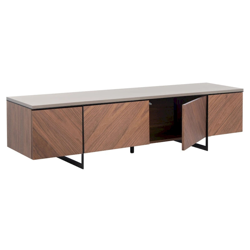 Meuble TV Stine Chevron par SAFAVIEH Couture - 60 po l. x 16 po P x 16 po H - 60 po l. x 16 po P x 16 po H