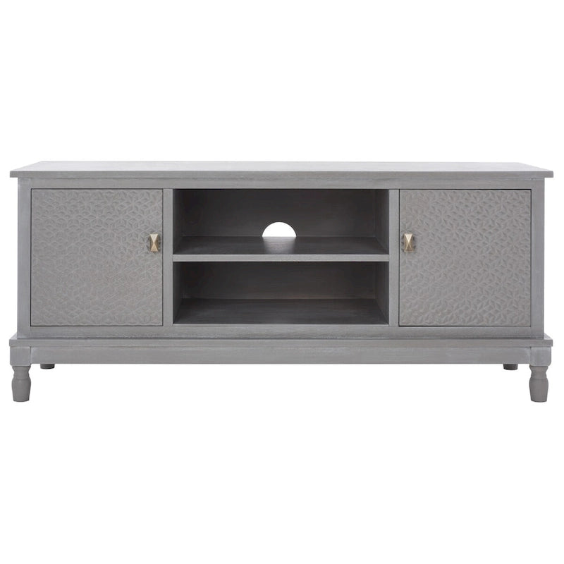 Meuble TV 2 portes 1 étagère Paola SAFAVIEH - 47 L x 16 P x 20 H - 47Lx16Px20H