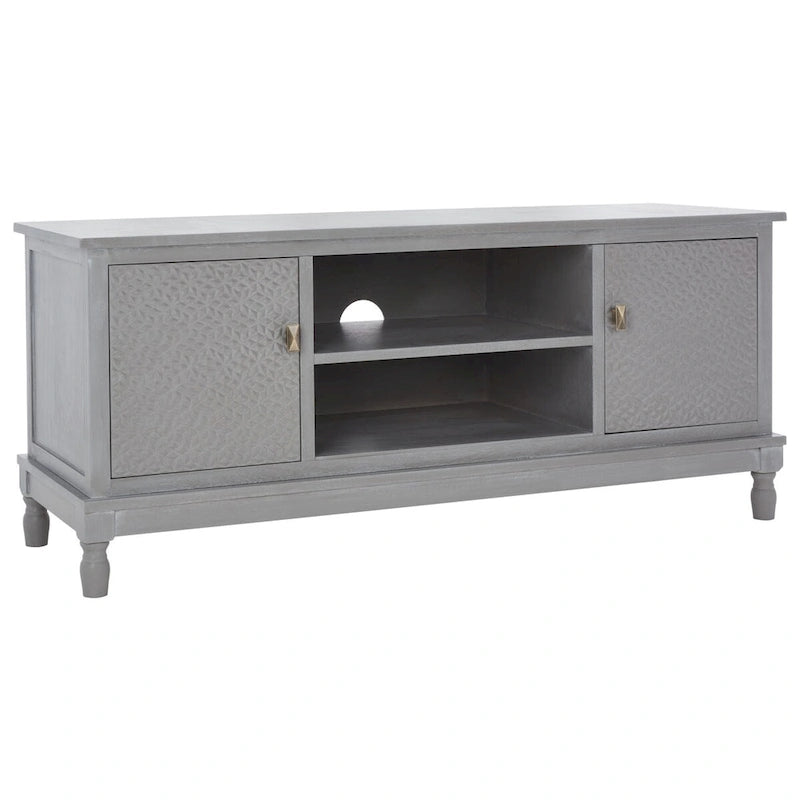 Meuble TV 2 portes 1 étagère Paola SAFAVIEH - 47 L x 16 P x 20 H - 47Lx16Px20H