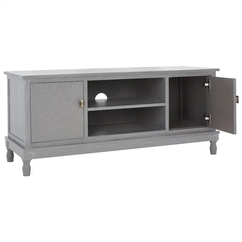 Meuble TV 2 portes 1 étagère Paola SAFAVIEH - 47 L x 16 P x 20 H - 47Lx16Px20H