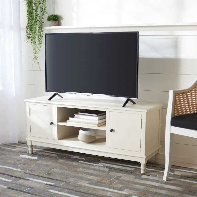 SAFAVIEH Tess 2-Door 1-Shelf TV Media Stand - 47.3 W x 15.8 L x 20 H - 47Wx16Dx20H