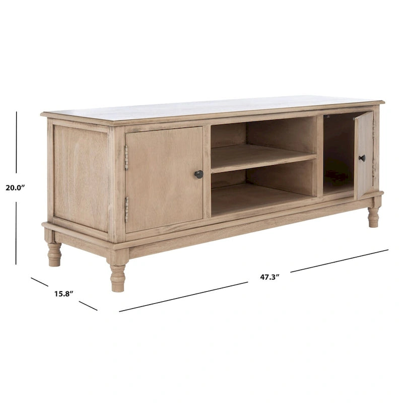 Meuble TV Media SAFAVIEH Tess 2 Portes 1 Étagère - 47.3 l x 15.8 P x 20 H - 47Px16Px20H