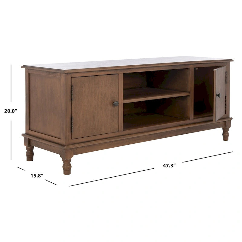 Meuble TV Media SAFAVIEH Tess 2 Portes 1 Étagère - 47.3 l x 15.8 P x 20 H - 47Px16Px20H