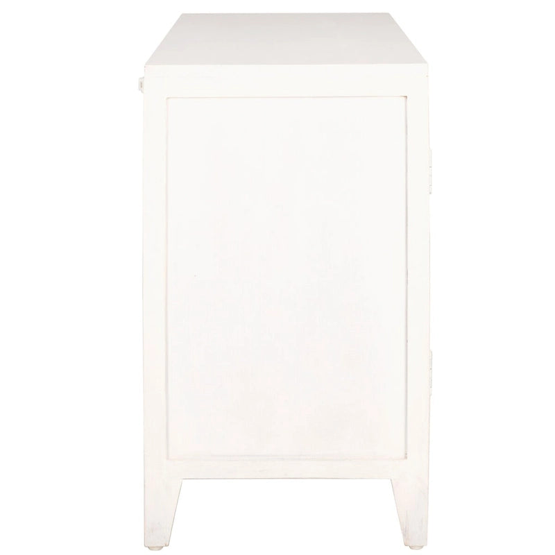 Meuble TV 2 étagères 2 portes Giselle de SAFAVIEH (entièrement assemblé) - 107 cm (L) x 38 cm (P) x 66 cm (H) - 107Lx38Px66H