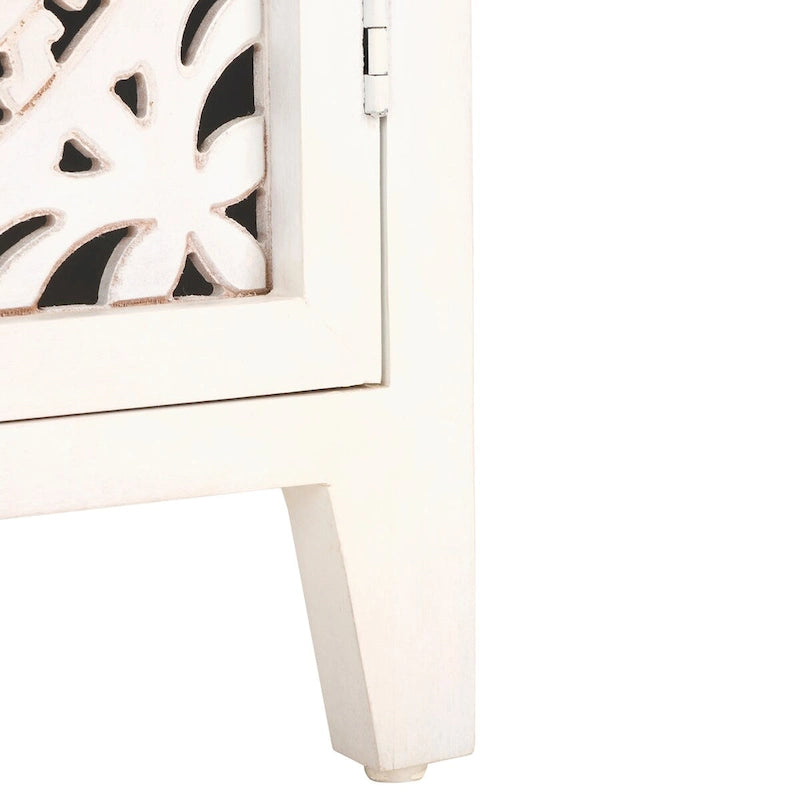 Meuble TV 2 étagères 2 portes Giselle de SAFAVIEH (entièrement assemblé) - 107 cm (L) x 38 cm (P) x 66 cm (H) - 107Lx38Px66H
