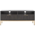 Meuble TV multimédia SAFAVIEH Alyse à 2 tiroirs et 2 étagères (compatible avec les écrans plats jusqu'à 65 pouces) - 153,4 cm x 39,6 cm x 63 cm
