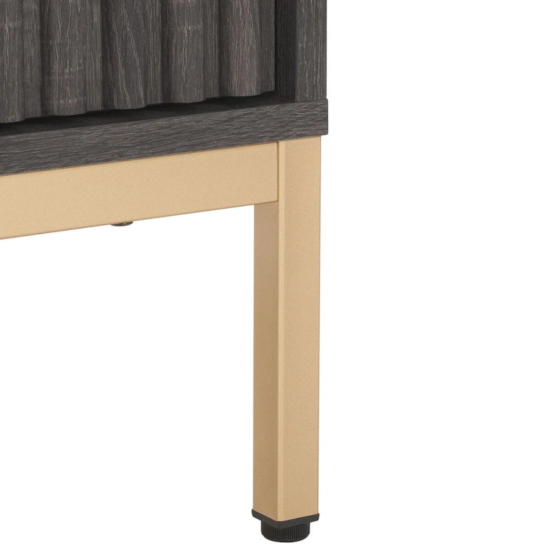 Meuble TV multimédia SAFAVIEH Alyse à 2 tiroirs et 2 étagères (compatible avec les écrans plats jusqu'à 65 pouces) - 153,4 cm x 39,6 cm x 63 cm