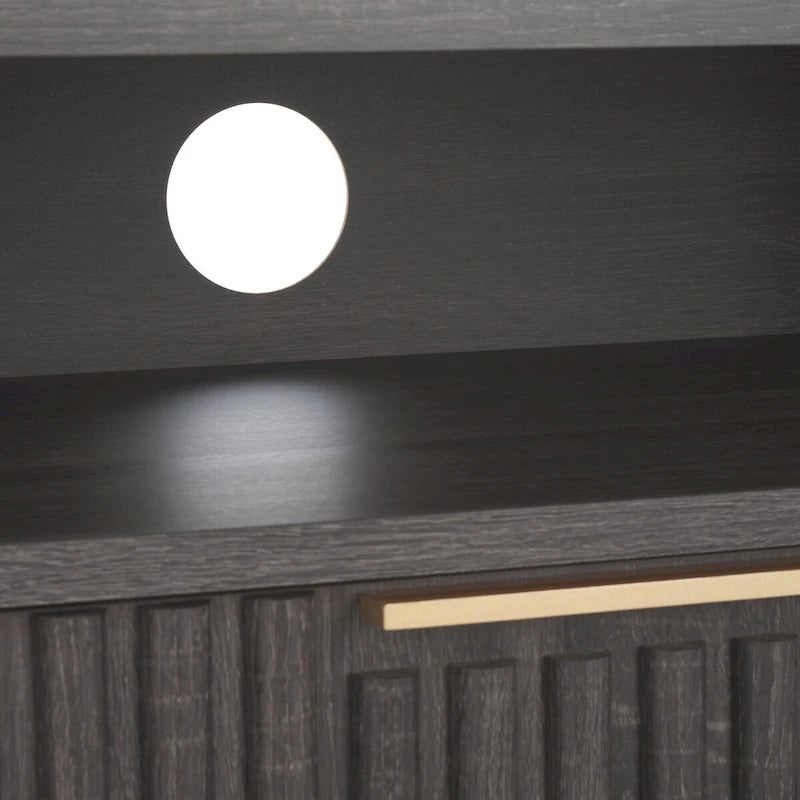 Meuble TV multimédia SAFAVIEH Alyse à 2 tiroirs et 2 étagères (compatible avec les écrans plats jusqu'à 65 pouces) - 153,4 cm x 39,6 cm x 63 cm