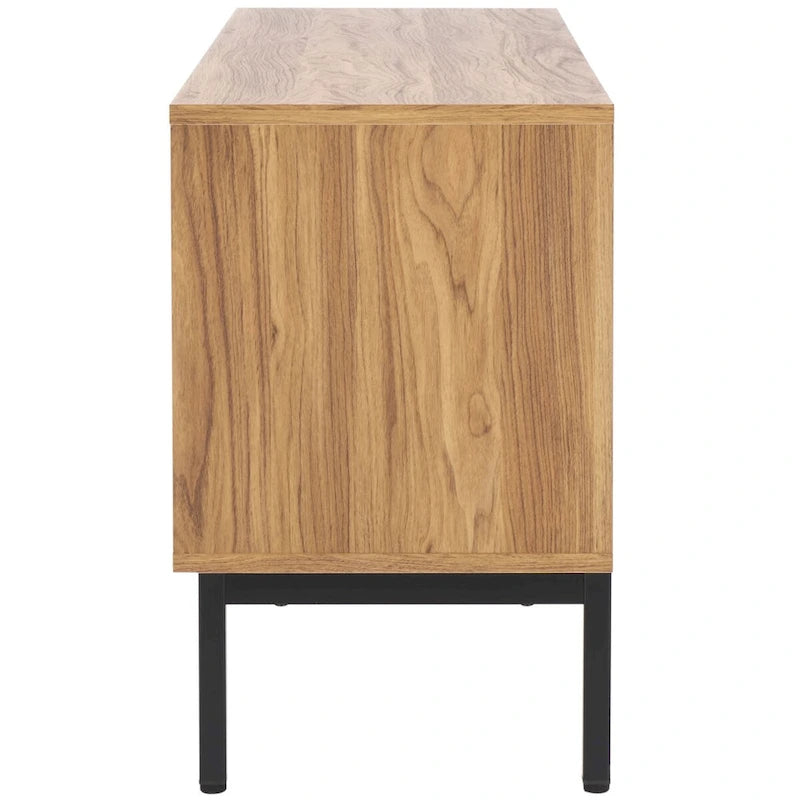 Meuble TV multimédia SAFAVIEH Alyse à 2 tiroirs et 2 étagères (compatible avec les écrans plats jusqu'à 65 pouces) - 153,4 cm x 39,6 cm x 63 cm