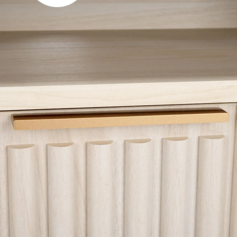 Meuble TV multimédia SAFAVIEH Alyse à 2 tiroirs et 2 étagères (compatible avec les écrans plats jusqu'à 65 pouces) - 153,4 cm x 39,6 cm x 63 cm
