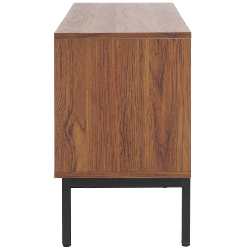 Meuble TV multimédia SAFAVIEH Alyse à 2 tiroirs et 2 étagères (compatible avec les écrans plats jusqu'à 65 pouces) - 153,4 cm x 39,6 cm x 63 cm