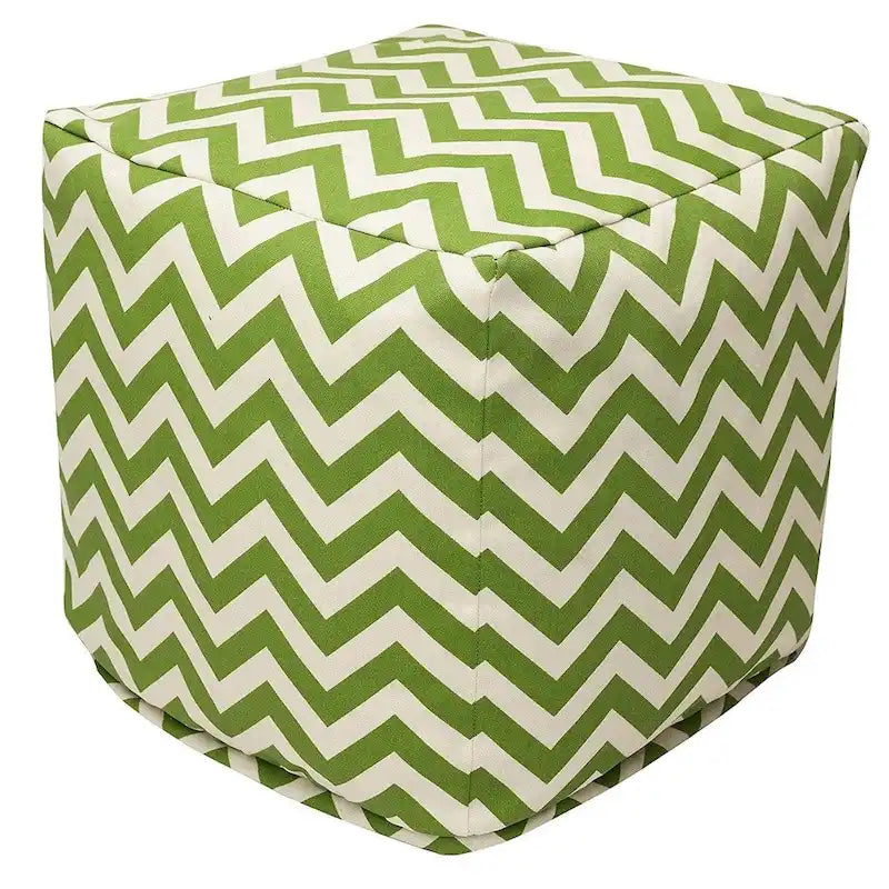 Majestic Home Goods Pouf Cubique Chevron Intérieur/Extérieur