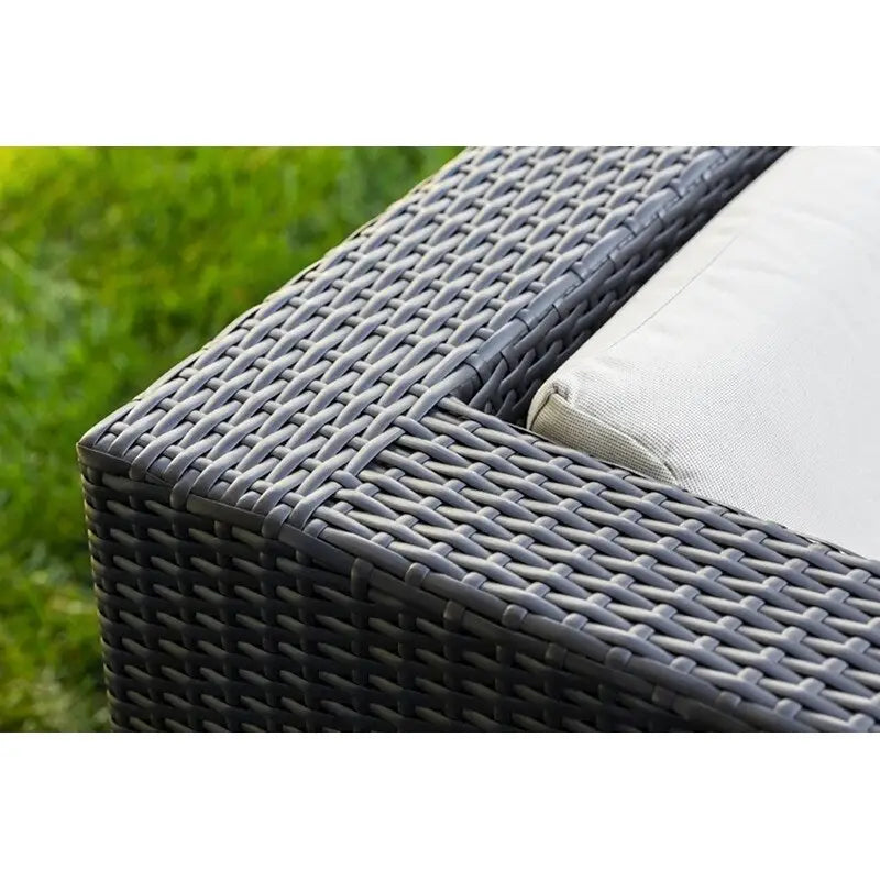 Ohana Outdoor Patio Ensemble Sectionnel 5 Pièces en Osier Noir avec Coussins - Aucun Assemblage Nécessaire