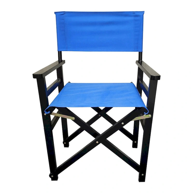 Lot de 2 chaises pliantes en bois et toile