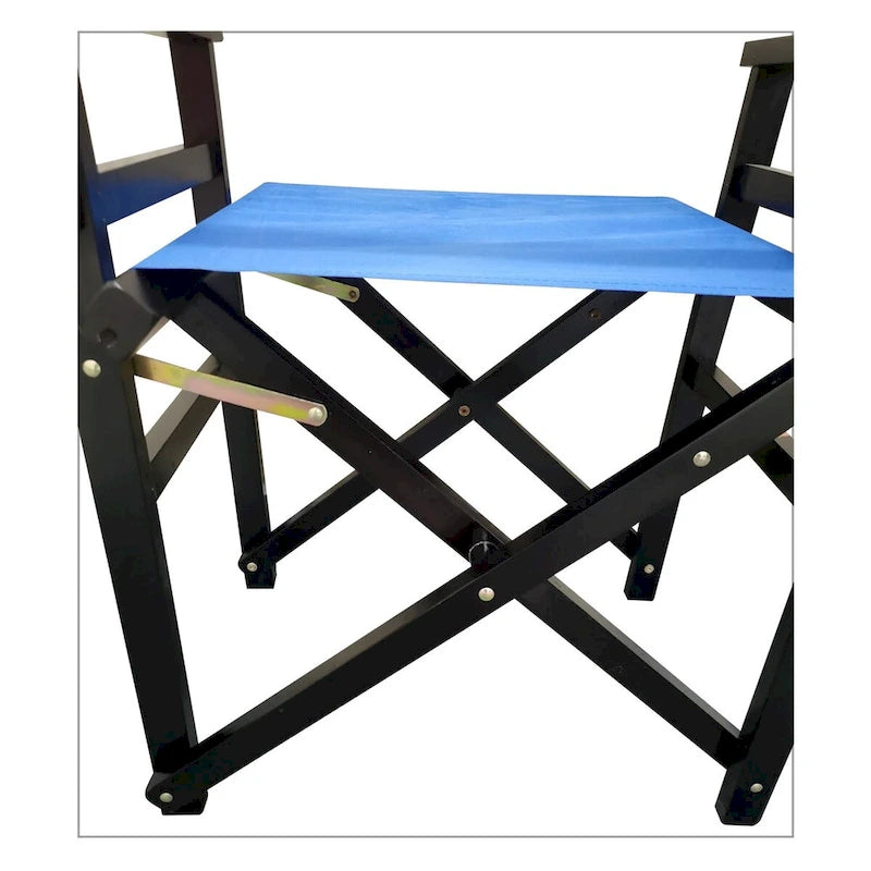 Lot de 2 chaises pliantes en bois et toile