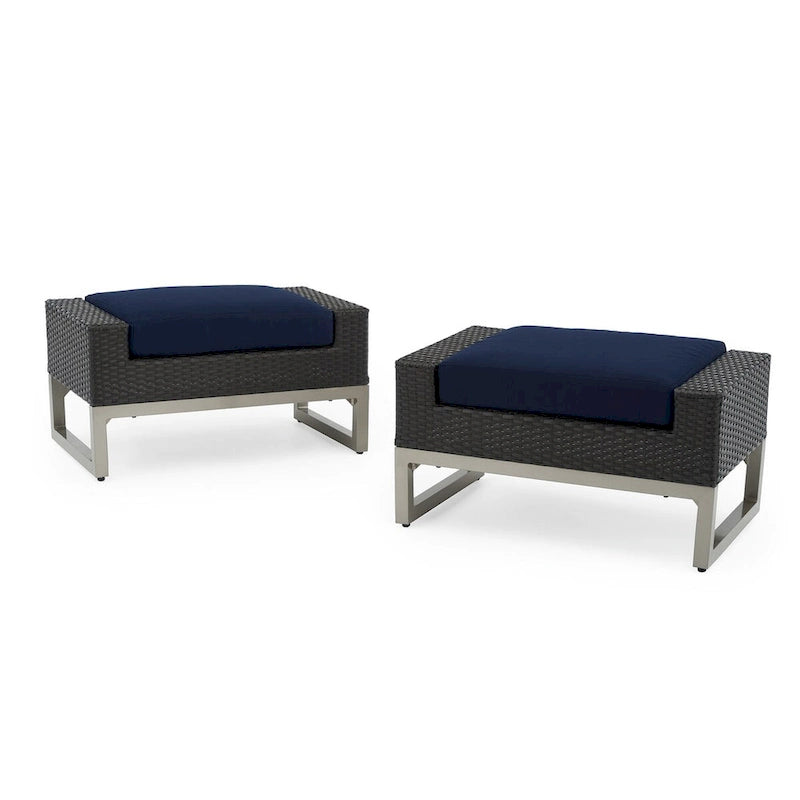Ensemble de 5 fauteuils de jardin Milo Espresso Sunbrella pivotants