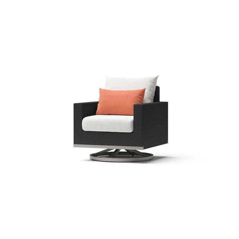 Ensemble de 5 fauteuils de jardin Milo Espresso Sunbrella pivotants