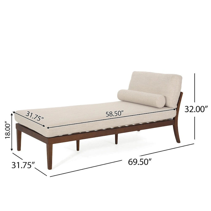 68,75 Méridienne au design moderne avec coussin confortable