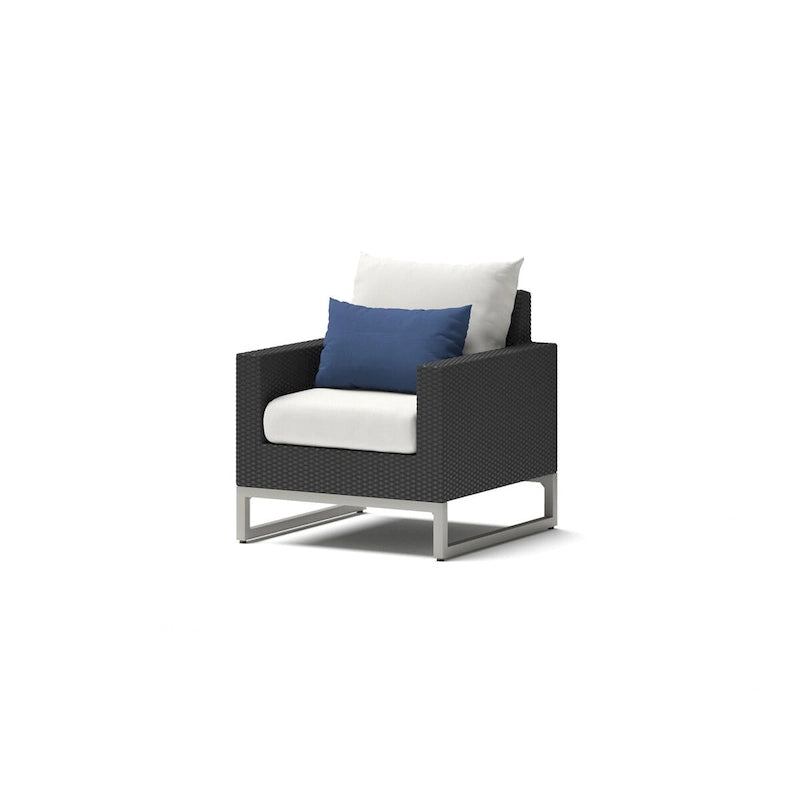 Ensemble 3 pièces Milo Espresso Sunbrella : fauteuils de jardin et table d'appoint