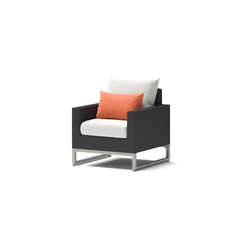 Ensemble 3 pièces Milo Espresso Sunbrella : fauteuils de jardin et table d'appoint