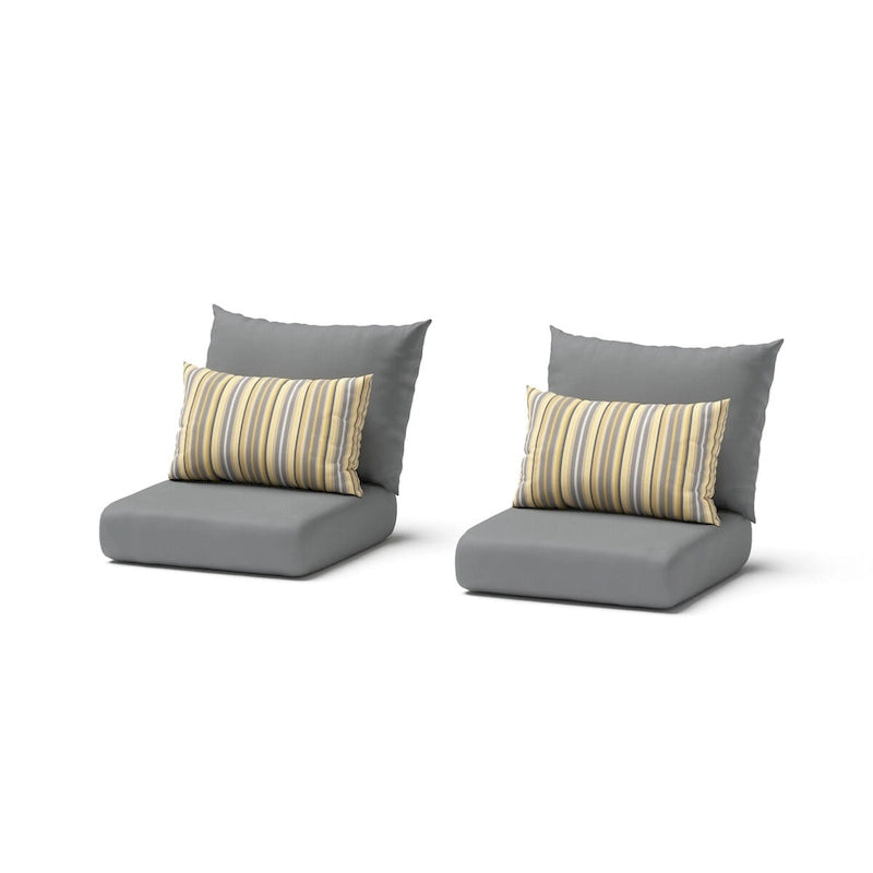 Ensemble 3 pièces Milo Espresso Sunbrella : fauteuils de jardin et table d'appoint
