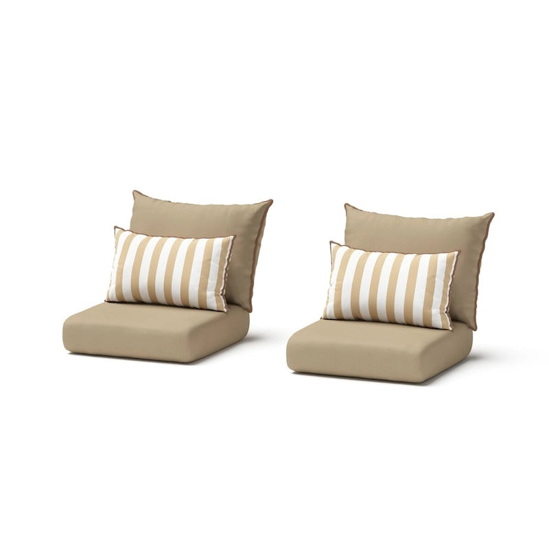 Ensemble 3 pièces Milo Espresso Sunbrella : fauteuils de jardin et table d'appoint