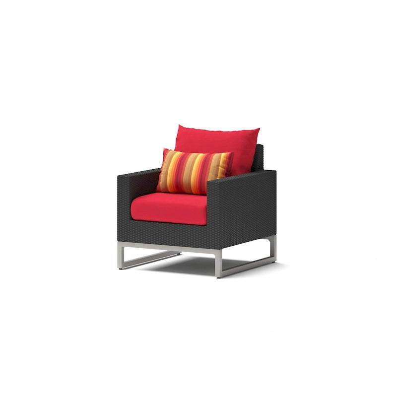 Ensemble 3 pièces Milo Espresso Sunbrella : fauteuils de jardin et table d'appoint