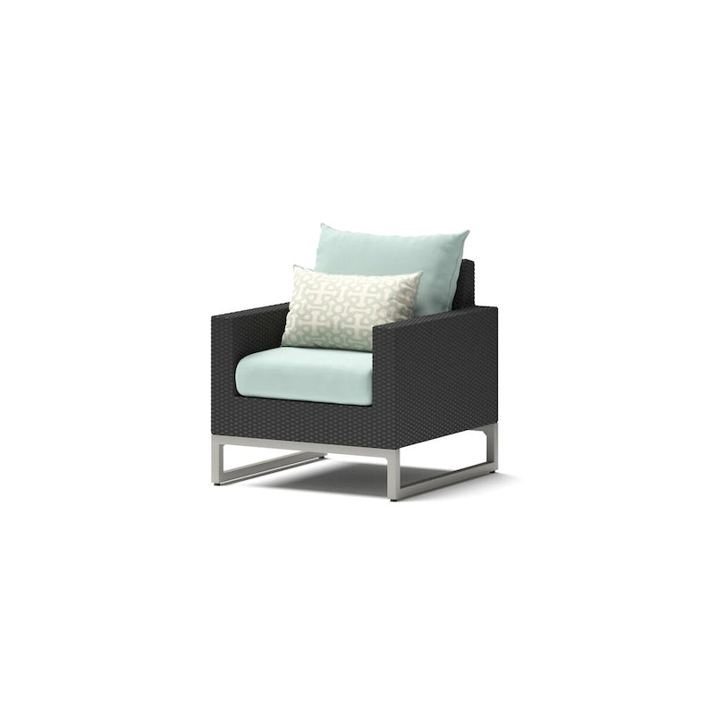 Ensemble 3 pièces Milo Espresso Sunbrella : fauteuils de jardin et table d'appoint