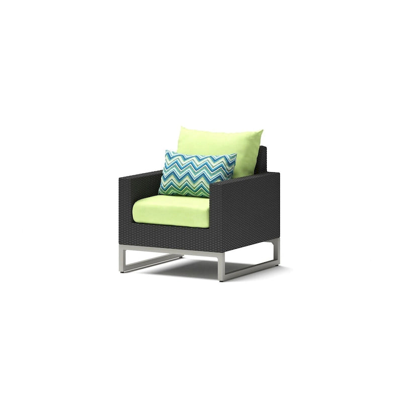 Ensemble 3 pièces Milo Espresso Sunbrella : fauteuils de jardin et table d'appoint