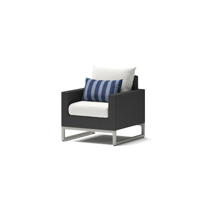 Ensemble 3 pièces Milo Espresso Sunbrella : fauteuils de jardin et table d'appoint