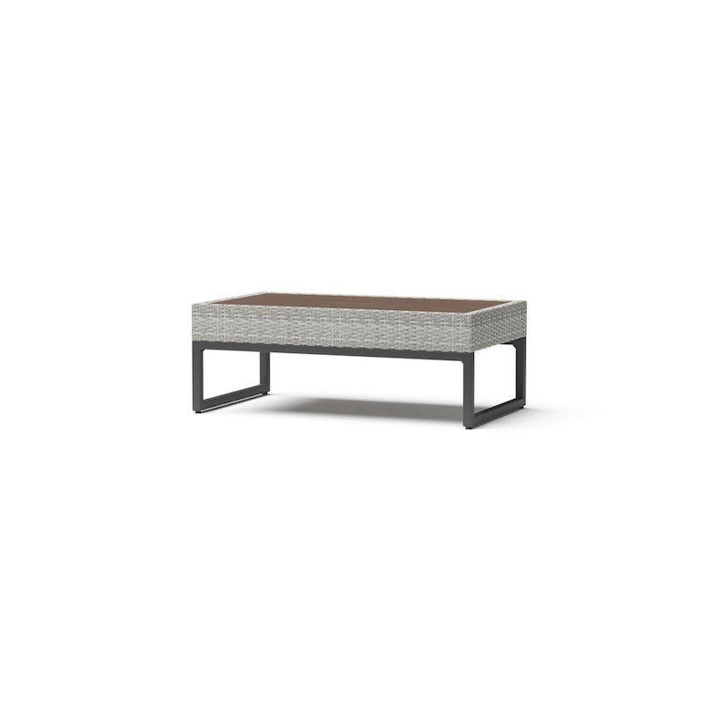 Ensemble de salon de jardin profond 7 pièces Milo Gray Sunbrella avec table