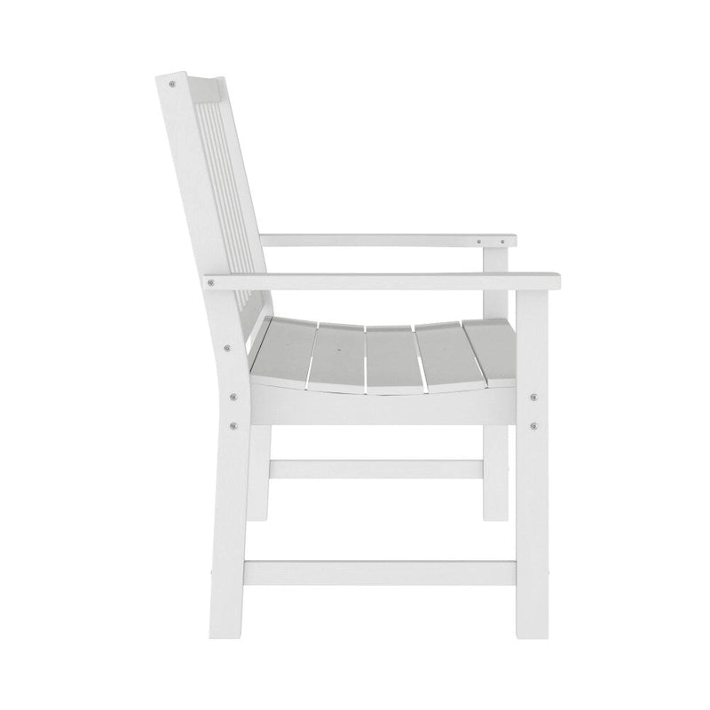 Banc Intérieur-Extérieur en PEHD Recyclé avec Assise Ergonomique et Accoudoirs Intégrés