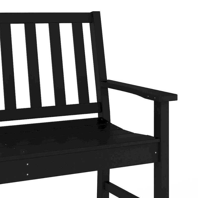 Banc Intérieur-Extérieur en PEHD Recyclé avec Assise Ergonomique et Accoudoirs Intégrés