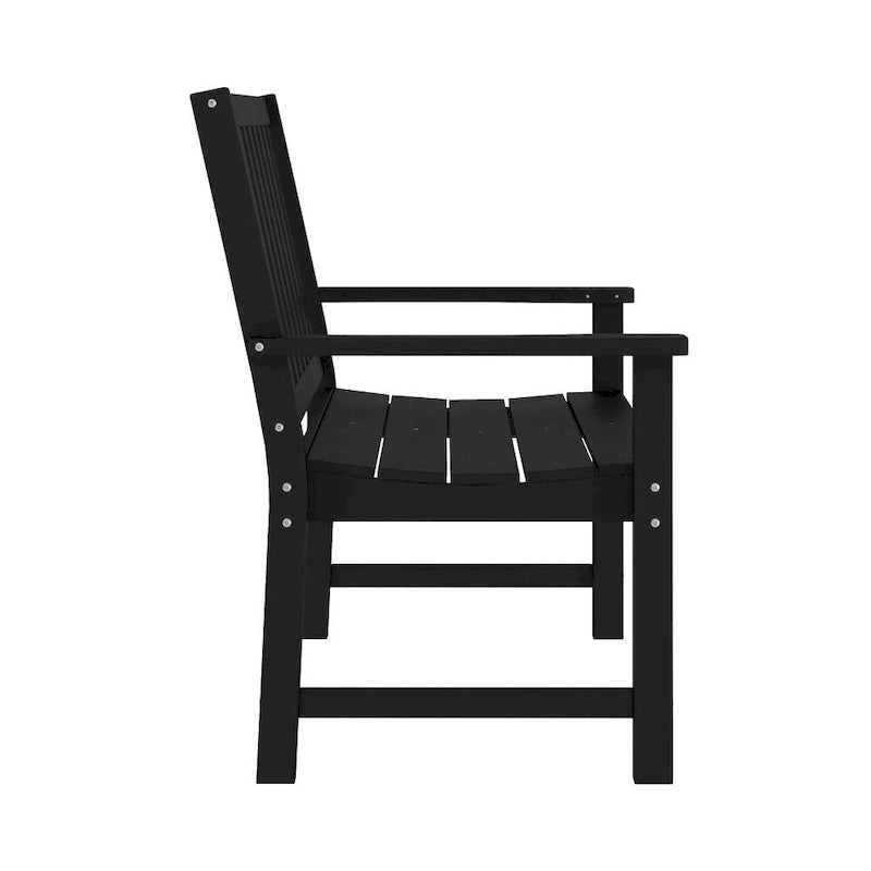 Banc Intérieur-Extérieur en PEHD Recyclé avec Assise Ergonomique et Accoudoirs Intégrés