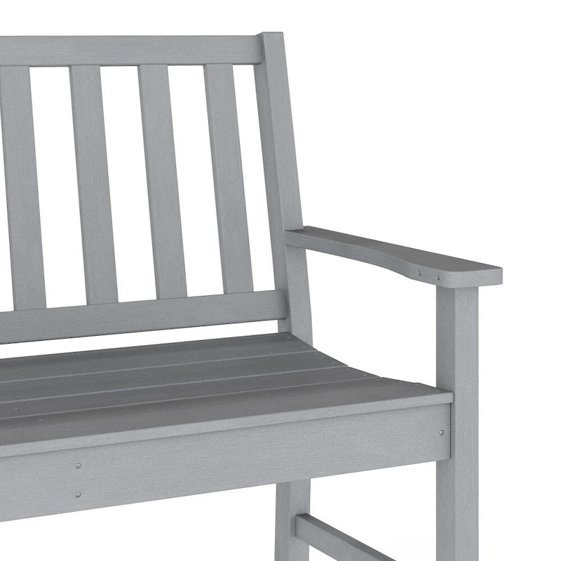 Banc Intérieur-Extérieur en PEHD Recyclé avec Assise Ergonomique et Accoudoirs Intégrés