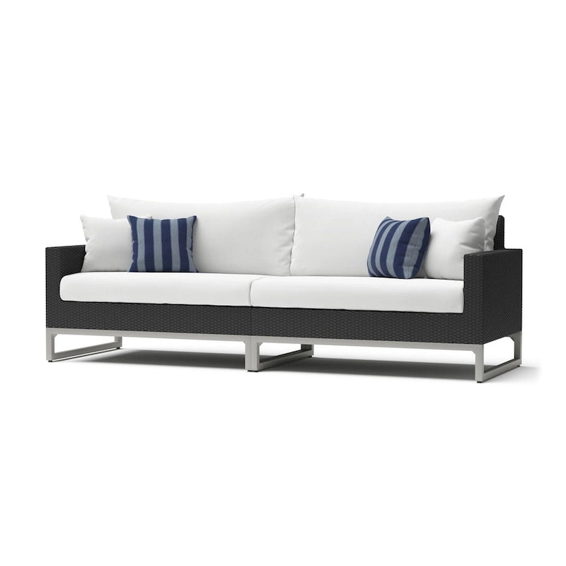 Sectionnel d'extérieur 4 pièces Milo Espresso Sunbrella avec table pour patio