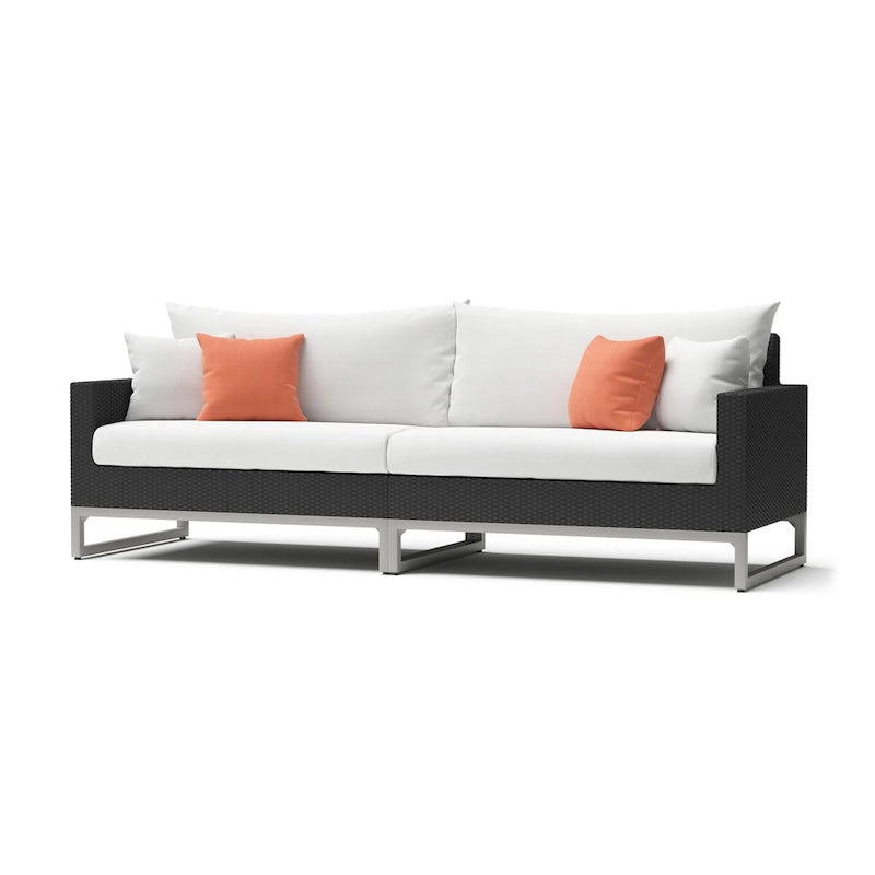 Sectionnel d'extérieur 4 pièces Milo Espresso Sunbrella avec table pour patio