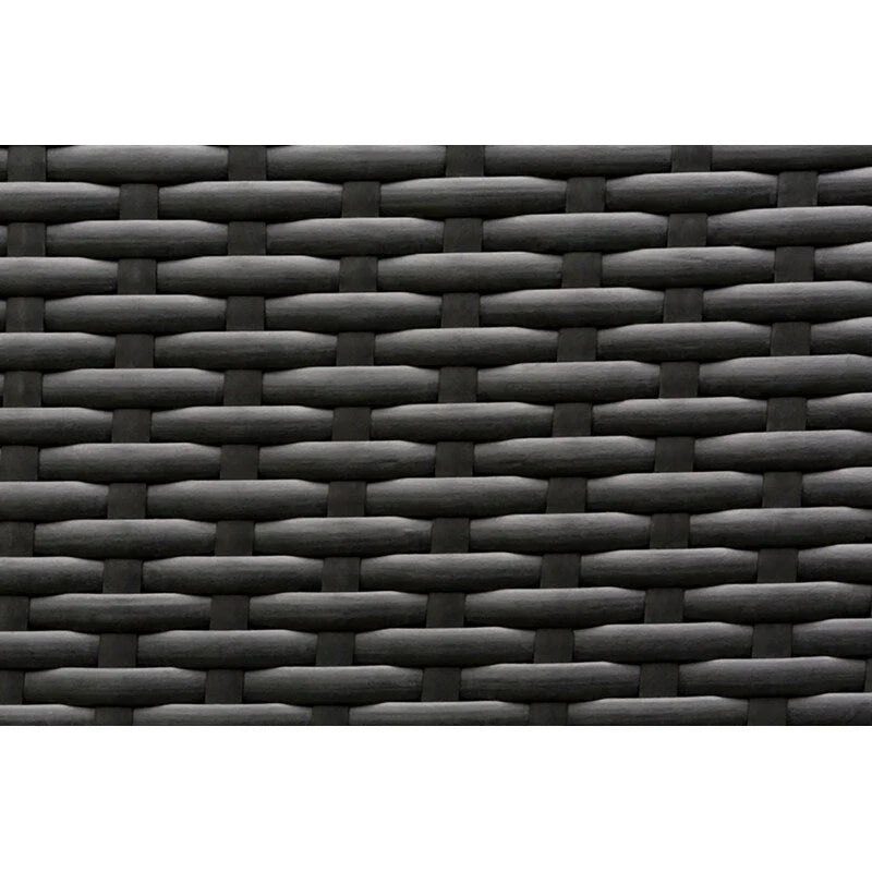 Ensemble de conversation Ohana Outdoor de 7 pièces avec coussins et osier noir - Aucun assemblage requis