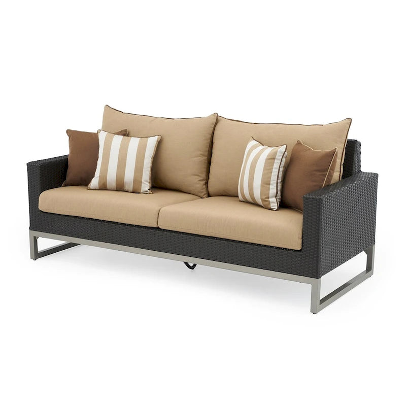 Ensemble de conversation d'extérieur Milo Espresso 7 pièces en Sunbrella