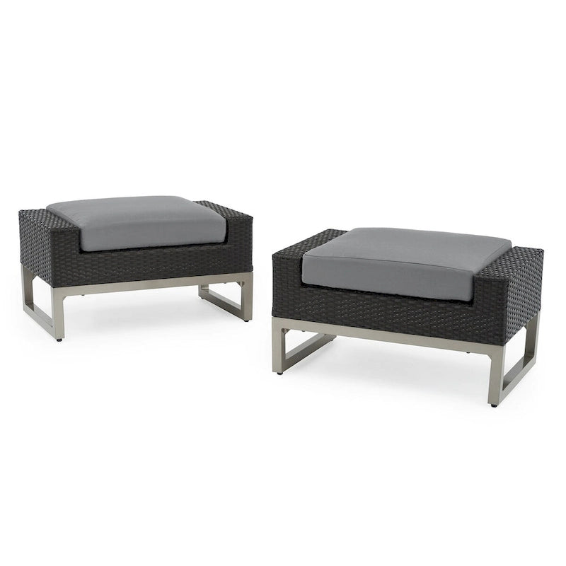 Ensemble de conversation d'extérieur Milo Espresso 7 pièces en Sunbrella