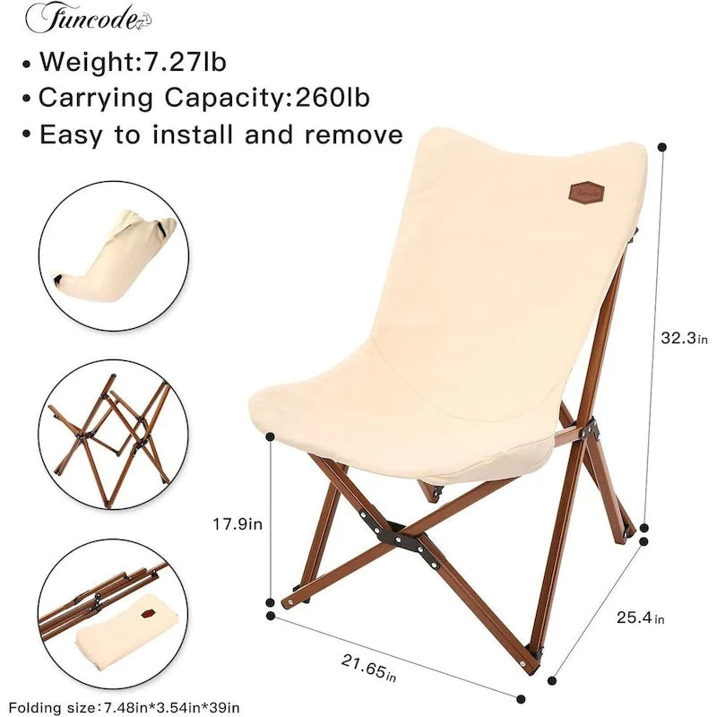 Chaise de camping pliante en toile portable avec sac de transport pour le camping, la plage, les pique-niques, le jardin, le patio