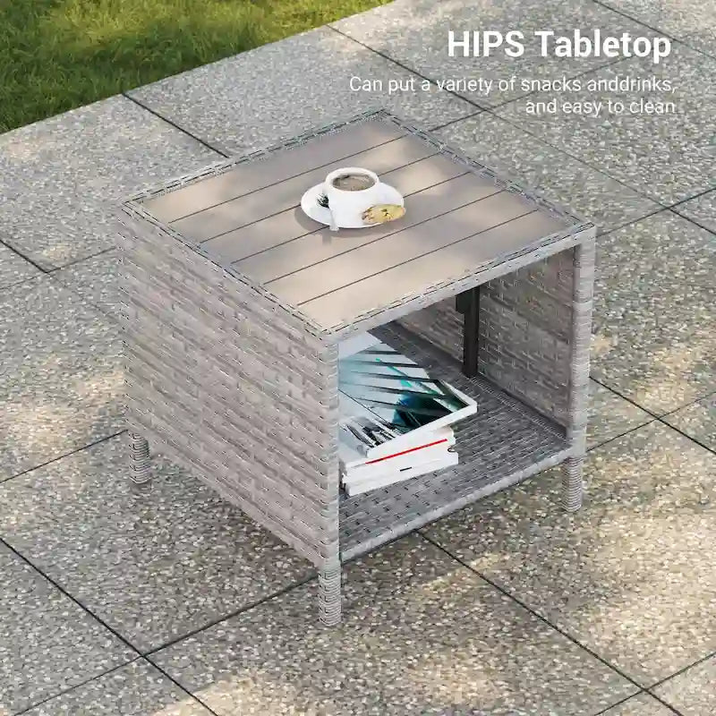 Ensemble de canapé d'extérieur modulable LIVOOSUN 8 pièces avec fauteuil à bascule pivotant, en osier marron et pouf