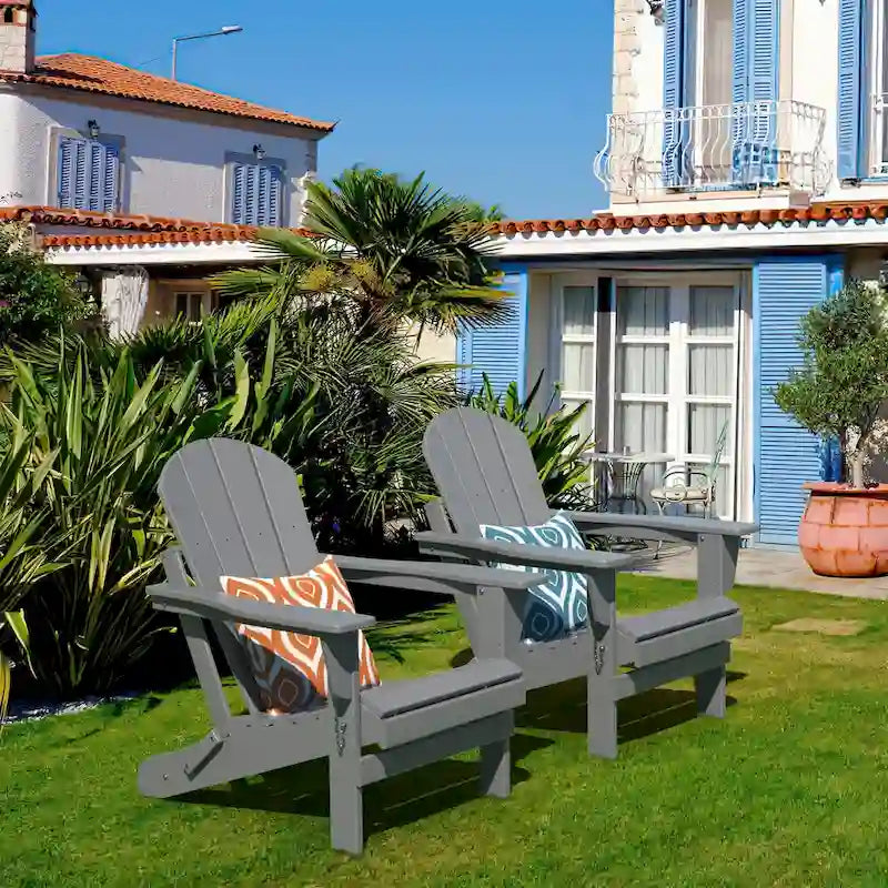 Fauteuil Adirondack d'extérieur en polyéthylène – Pliable tout temps