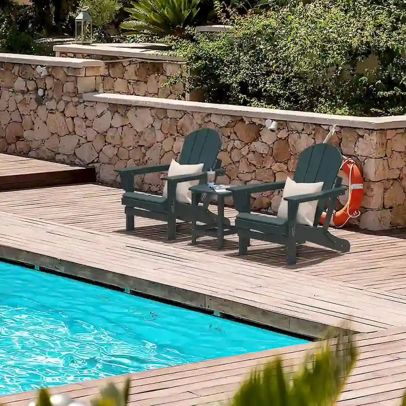 Fauteuil Adirondack d'extérieur en polyéthylène – Pliable tout temps