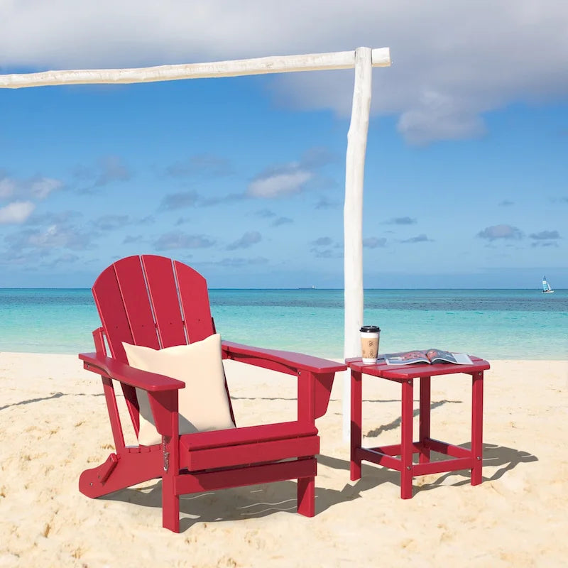 Fauteuil Adirondack d'extérieur en polyéthylène – Pliable tout temps
